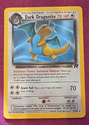 Dark Dragonite, graded 7.5