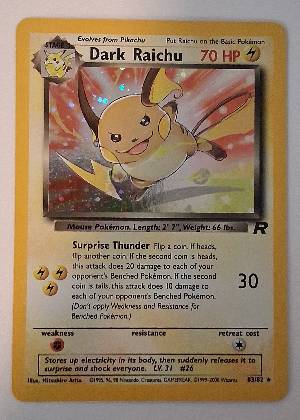Dark Raichu graded 9