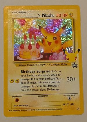 ______'s Pikachu, graded 8.5