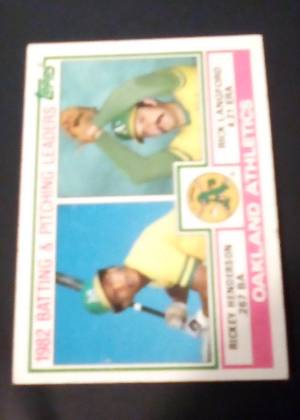 Rick Langford / Rickey Henderson, graded 7.5