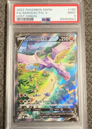 Aerodactyl V (Alternate Full Art), graded 9.0