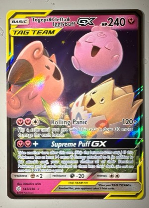Togepi & Cleffa & Igglybuff GX, graded 9.0