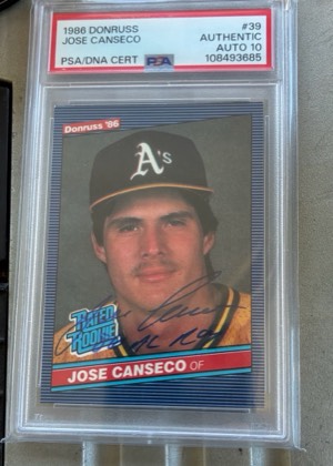 Jose Canseco, graded 9.0