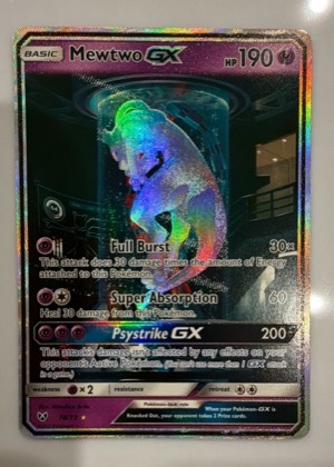 Mewtwo GX (Secret Shining) graded 9