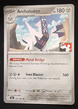 Archaludon - 107/142 (Cosmos Holo), graded 9.0