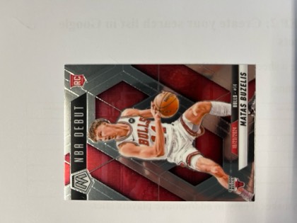 Matas Buzelis Rookie Card, graded 9.0