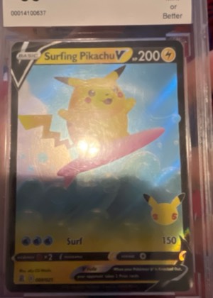 Surfing Pikachu V graded 7