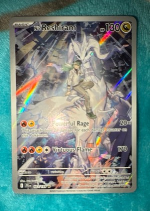 N's Reshiram, graded 9.5