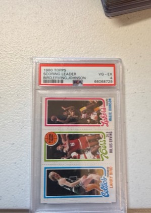 Bird, Erving, Johnson Scoring Leader, graded 6.0