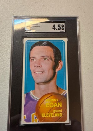 1969 Topps Johnny Egan, graded 5.5