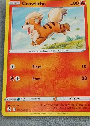 Growlithe, graded 9.0