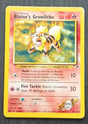 Blaine's Growlithe, graded 2.5