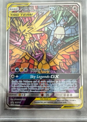 Moltres & Zapdos & Articuno GX, graded 9.0