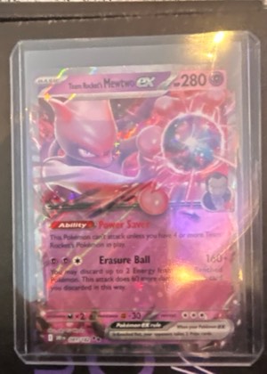 Team Rocket's Mewtwo ex, graded 7.5