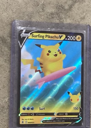 Surfing Pikachu V graded 8