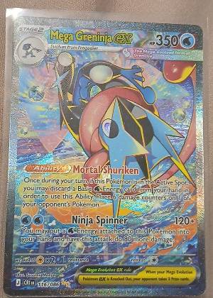Mega Greninja ex, graded 8.0