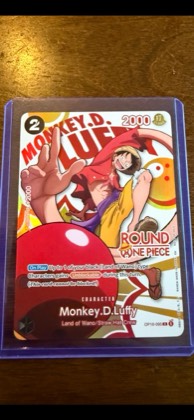 Monkey.D.Luffy (Round 1 Promo), graded 9.0