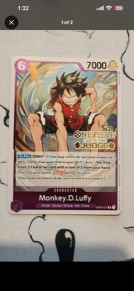 Monkey.D.Luffy (Judge Pack Vol. 2), graded 9.0
