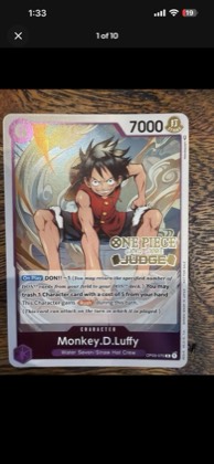 Monkey.D.Luffy (Judge Pack Vol. 2), graded 9.0