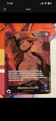 Monkey.D.Luffy (010) (Alternate Art), graded 9.0