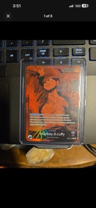 Monkey.D.Luffy (010) (Alternate Art), graded 9.0