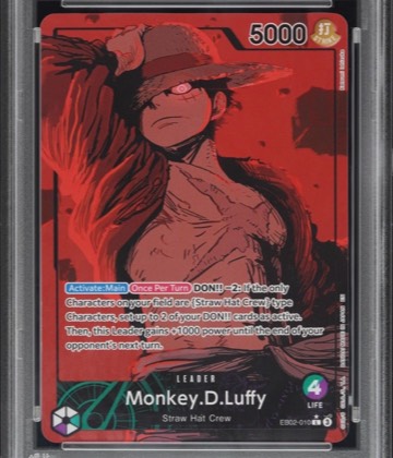 Monkey.D.Luffy (010) (Alternate Art), graded 9.0