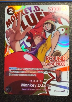 Monkey.D.Luffy (Round 1 Promo), graded 9.0