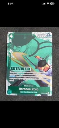 Roronoa Zoro (Winner Pack 2025 Vol. 3), graded 9.0