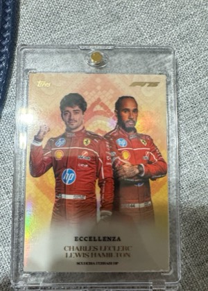 2025 Topps F1 Eccellenza Charles Leclerc / Lewis Hamilton (Ferrari), graded 9.0