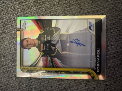 2025 Topps Chrome Formula 1 F1 Leonardo Fornaroli Chrome Autograph, graded 8.5