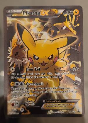 Pikachu EX - XY124, graded 4.5