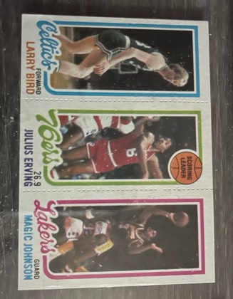 Larry Bird / Julius Erving / Magic Johnson, graded 7.0