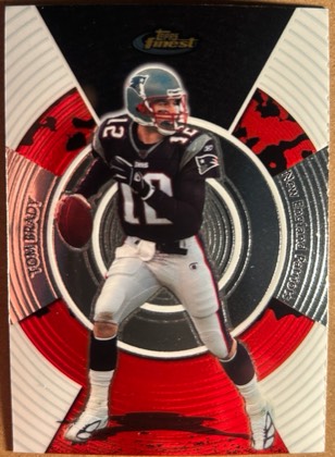 2005 Topps Finest Tom Brady #105, graded 9.0