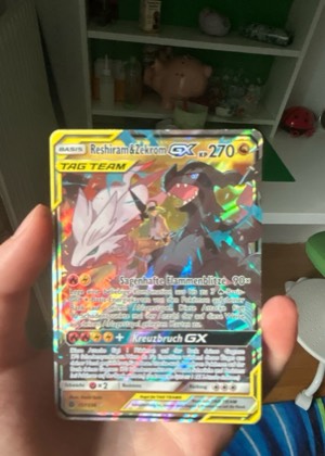 Reshiram & Zekrom GX graded 8