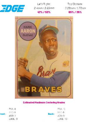 Hank Aaron, graded 8.0
