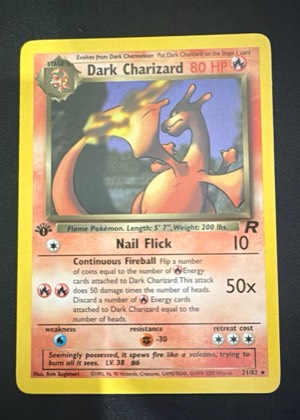 Dark Charizard (21) graded 9