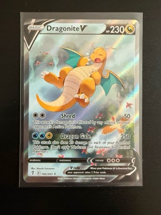 Dragonite V (Alternate Full Art), graded 9.0
