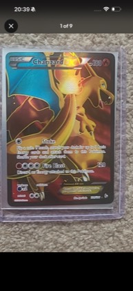 Charizard EX (100 Full Art) graded 9