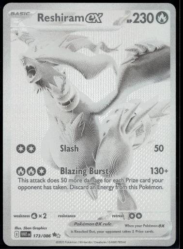 Reshiram ex, graded 9.0