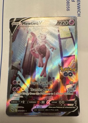 Mewtwo V (Alternate Full Art), graded 8.0