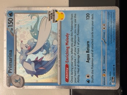 Primarina - 020/084 (What's Your Favorite Stamp), graded 8.5