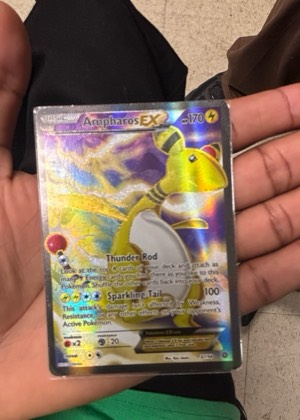 Ampharos EX (87 Full Art), graded 8.0