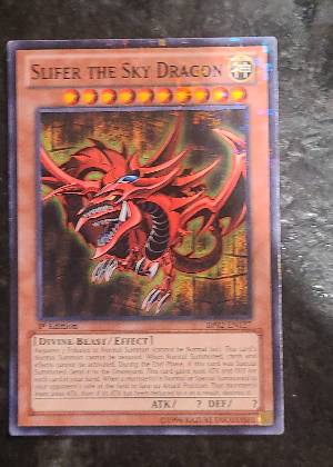 Slifer the Sky Dragon (Mosaic Rare), graded 8.0