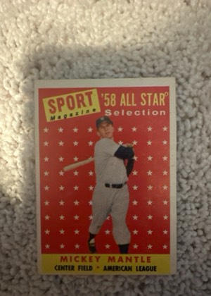 Mickey Mantle, graded 7.5