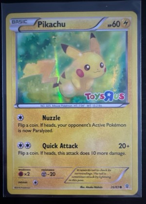 Pikachu - 26/83 (Toys R Us), graded 9.0