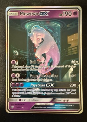 Mewtwo GX (Secret Shining), graded 9.0