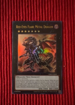 Red-Eyes Flare Metal Dragon, graded 8.0