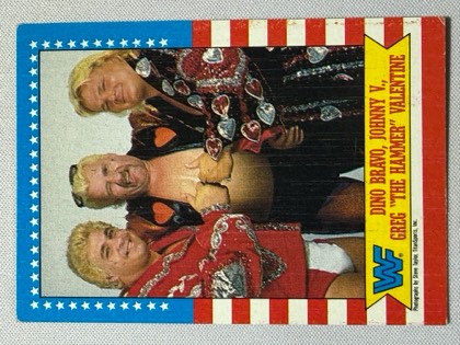 Dino Bravo, Johnny V., Greg "The Hammer" Valentine, graded 6.5
