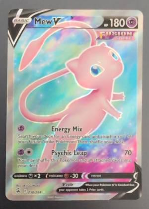 Mew V (Full Art), graded 8.0