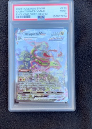 Rayquaza VMAX (Alternate Art Secret), graded 9.0